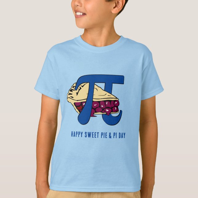 Happy Sweet Cherry Pie PI DAY unisex T-Shirt (Front)