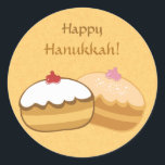 Happy Sweet Hanukkah Classic Round Sticker<br><div class="desc">Hanukkah - Happy Hanukkah Original & Creative Custom Gift Design. You may add or delete text,  change text font,  size,  align and colours.</div>