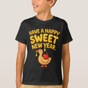 Happy Sweet New Year Goose Cookie Rosh Hashanah  T-Shirt