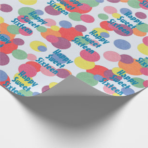 Happy Sweet Sixteen Birthday Wrapping Paper