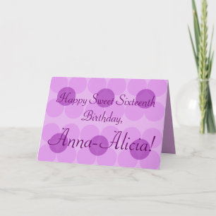 "Happy Sweet Sixteenth Birthday ____!" Invitation