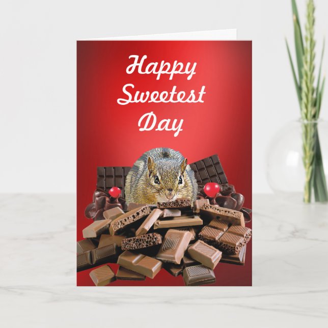 Happy Sweetest Day Chipmunk Card (Front)