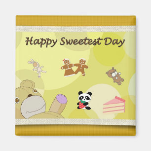Happy Sweetest Day Teddy Bears Magnet