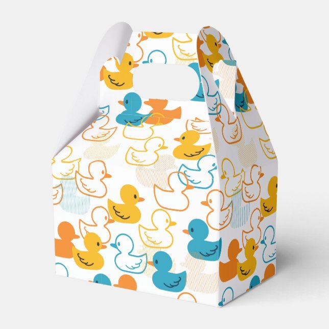 Happy Swimming a Paddling of Ducks Pattern II Favour Box (Front Side)
