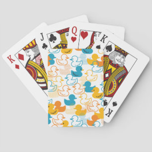 Happy Swimming a Paddling of Ducks Pattern II Playing Cards