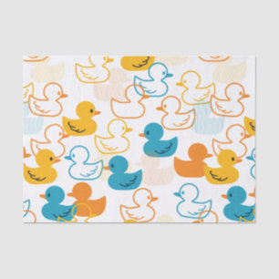 Happy Swimming a Paddling of Ducks Pattern II Tissue Paper
