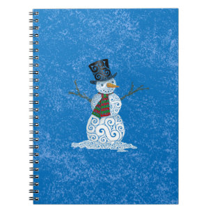 Happy Swirly Snowman Notebook