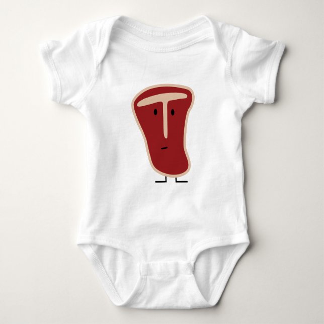 Happy T-bone steak Baby Bodysuit (Front)