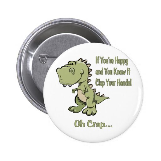 Happy T-Rex Button | Zazzle