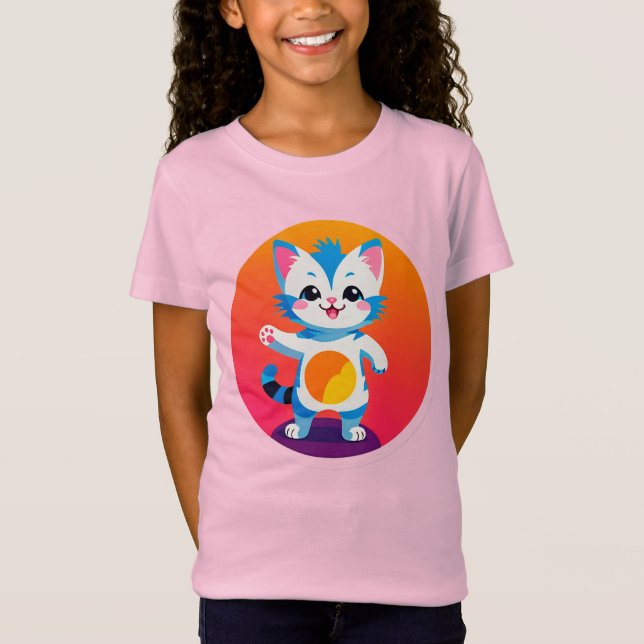 Happy Tabby Kitten T-Shirt (Front)