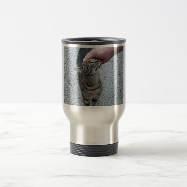 happy tabby travel mug (Center)