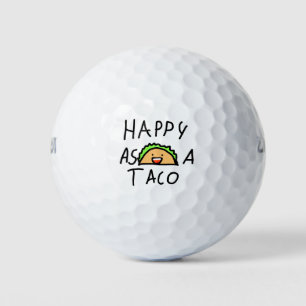 Happy Taco Golf Balls