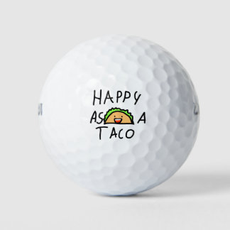 Happy Taco Golf Balls