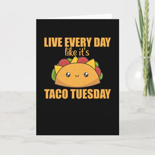 Happy Taco Tuesday - Mexican Food Card (Front)