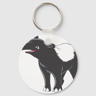 Happy Tapir Key Ring