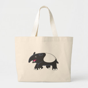 Happy Tapir Large Tote Bag