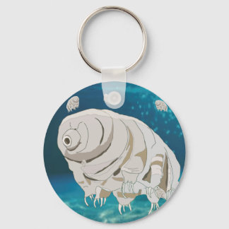 Happy Tardigrade floating under water Key Ring