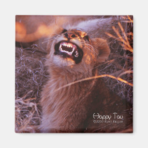 Happy Tau, Smiling Lion Cub Magnet