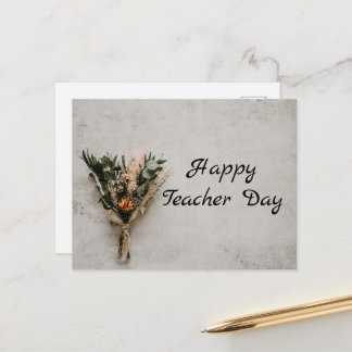 Happy teacher day postcard