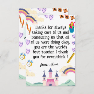 Happy teacher’s day thank you card