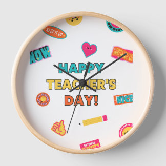 Happy teacher's day gift clock