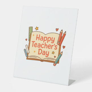 Happy Teacher's Day Pedestal Sign