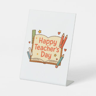 Happy Teacher's Day Pedestal Sign