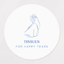 "Happy Tears" Modern Labels for Tissues, Kleenex