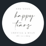 Happy Tears Wedding Tissues Favour Stickers<br><div class="desc">Our happy tears favour sticker are perfect to add to a pack of tissues as a favour for your guests at your wedding or event.</div>
