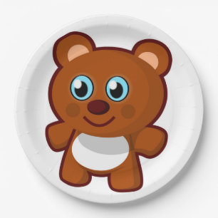 HAPPY TEDDY BEAR PAPER PLATE