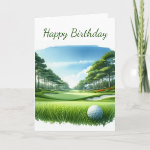 Happy Tee Time Birthday card