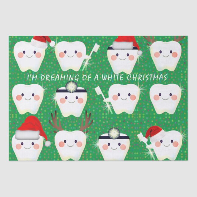Happy Teeth Christmas  Tissue Paper (Front)