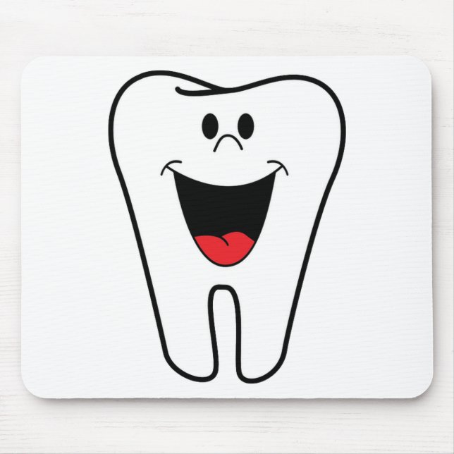 Happy teeth customisable for your Dental practice Mouse Mat (Front)