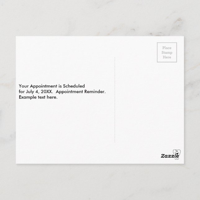 Happy teeth customisable for your Dental practice Postcard (Back)