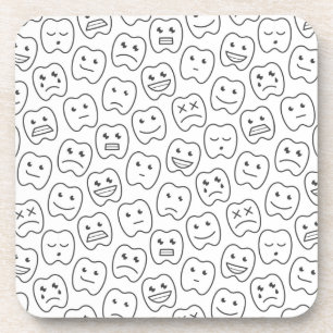 Happy Teeth Pattern Coaster