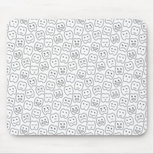 Happy Teeth Pattern Mouse Mat