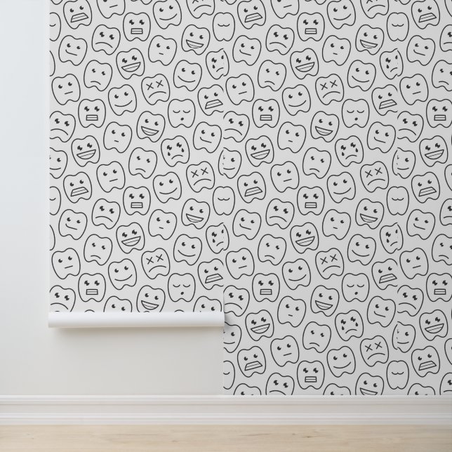 Happy Teeth Pattern Wallpaper (Application)
