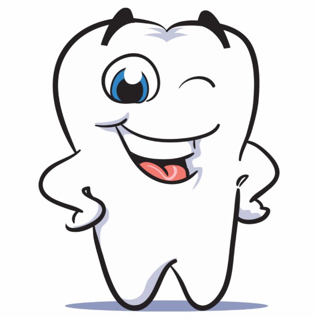 happy teeth standing photo sculpture (Front)