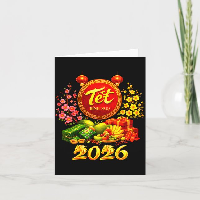 Happy Tet 2026 Year Of The Horse Vietnamese Tet Ng Card (Front)