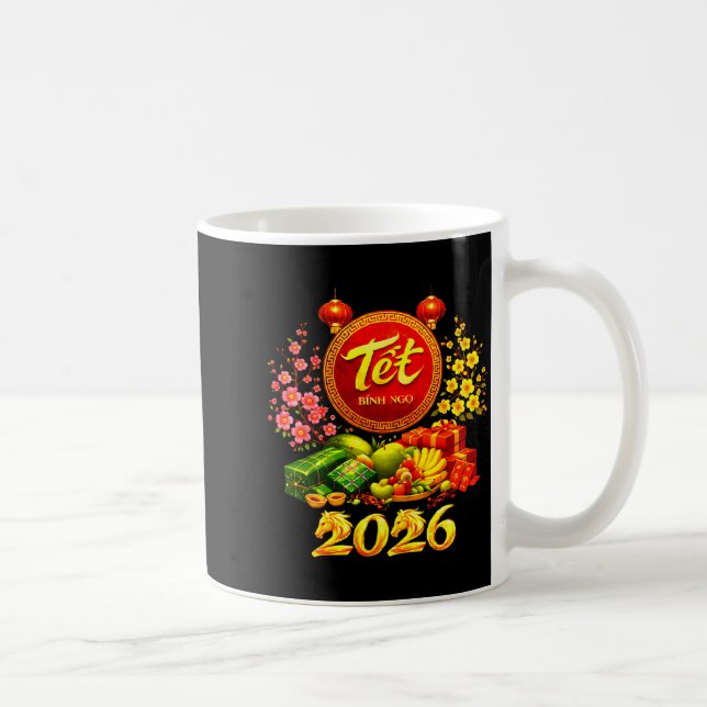 Happy Tet 2026 Year Of The Horse Vietnamese Tet Ng Coffee Mug (Right)