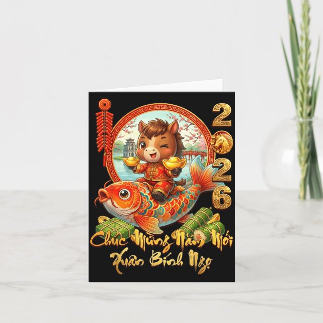 Happy Tet Chuc Mung Nam Moi 2026 Li Xi Me Please K Card (Front)