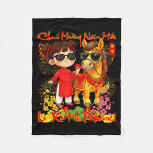 Happy Tet Chuc Mung Nam Moi 2026 Li Xi Me Please K Fleece Blanket