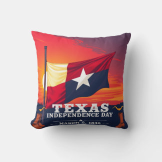 Happy Texas Independence Day 1836 Art Cushion