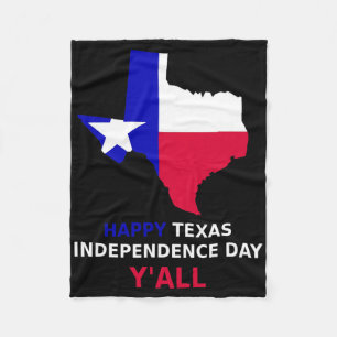Happy Texas Independence Day Fleece Blanket