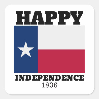 Happy Texas Independence Day Square Sticker