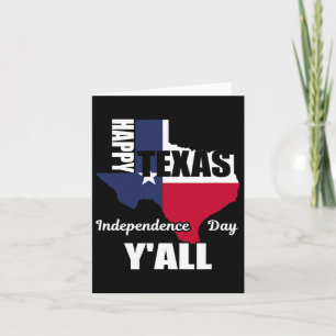 Happy Texas Independence Day Y'all Usa Cowboy Tee Card