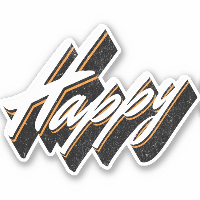 Happy text design (Front)