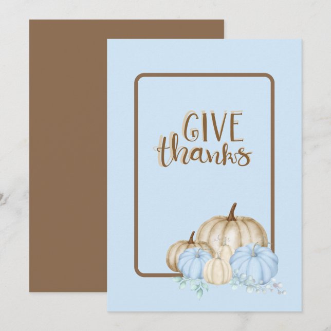 Happy thanks giving announcement (Front/Back)
