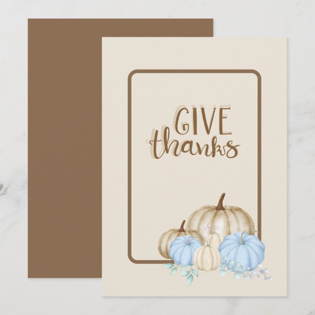 Happy thanks giving announcement (Front/Back)