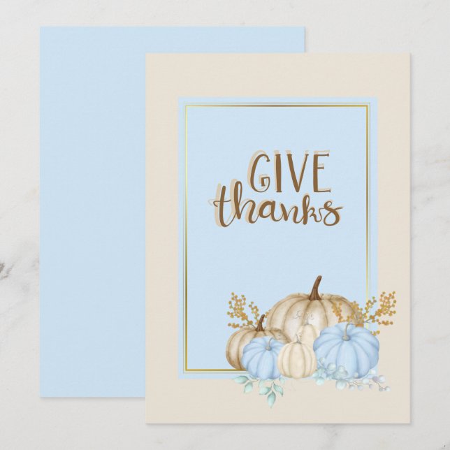 Happy thanks giving announcement (Front/Back)